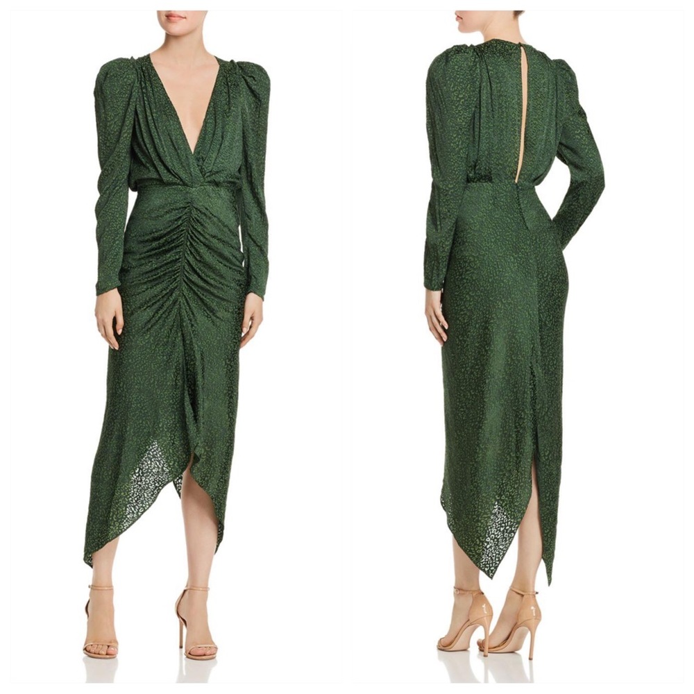 Ronny Kobo Astrid Ruched Midi Dress